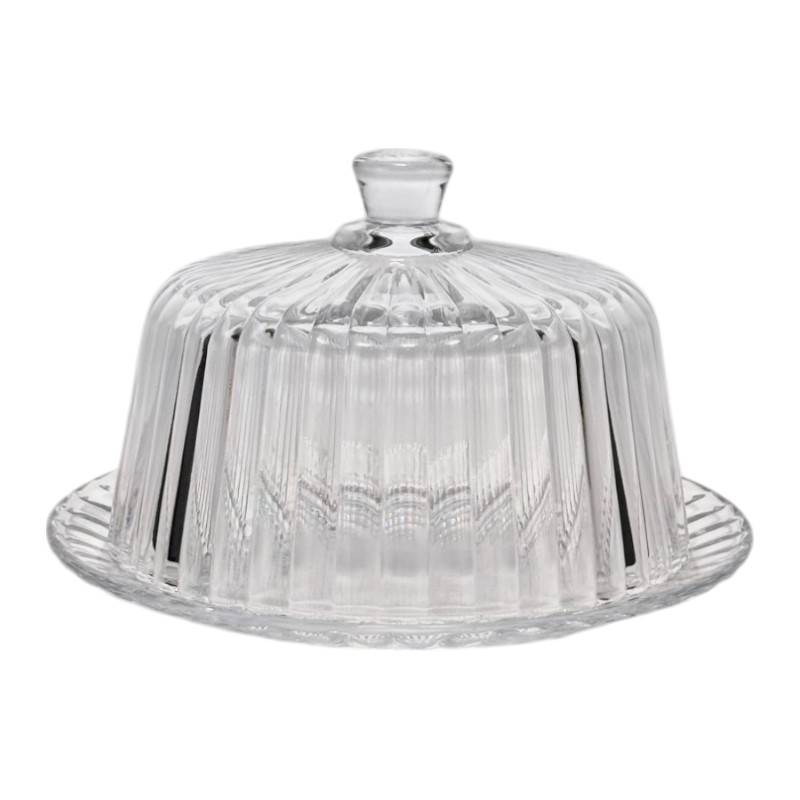 queijeira de vidro com tampa da Linha Eleganza