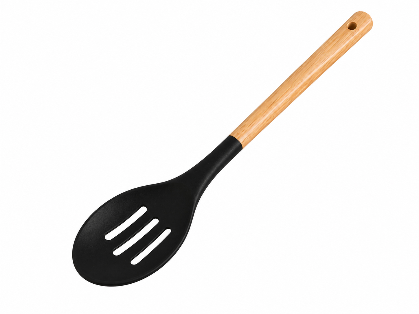 Concha Vazada de Silicone com Cabo de Madeira