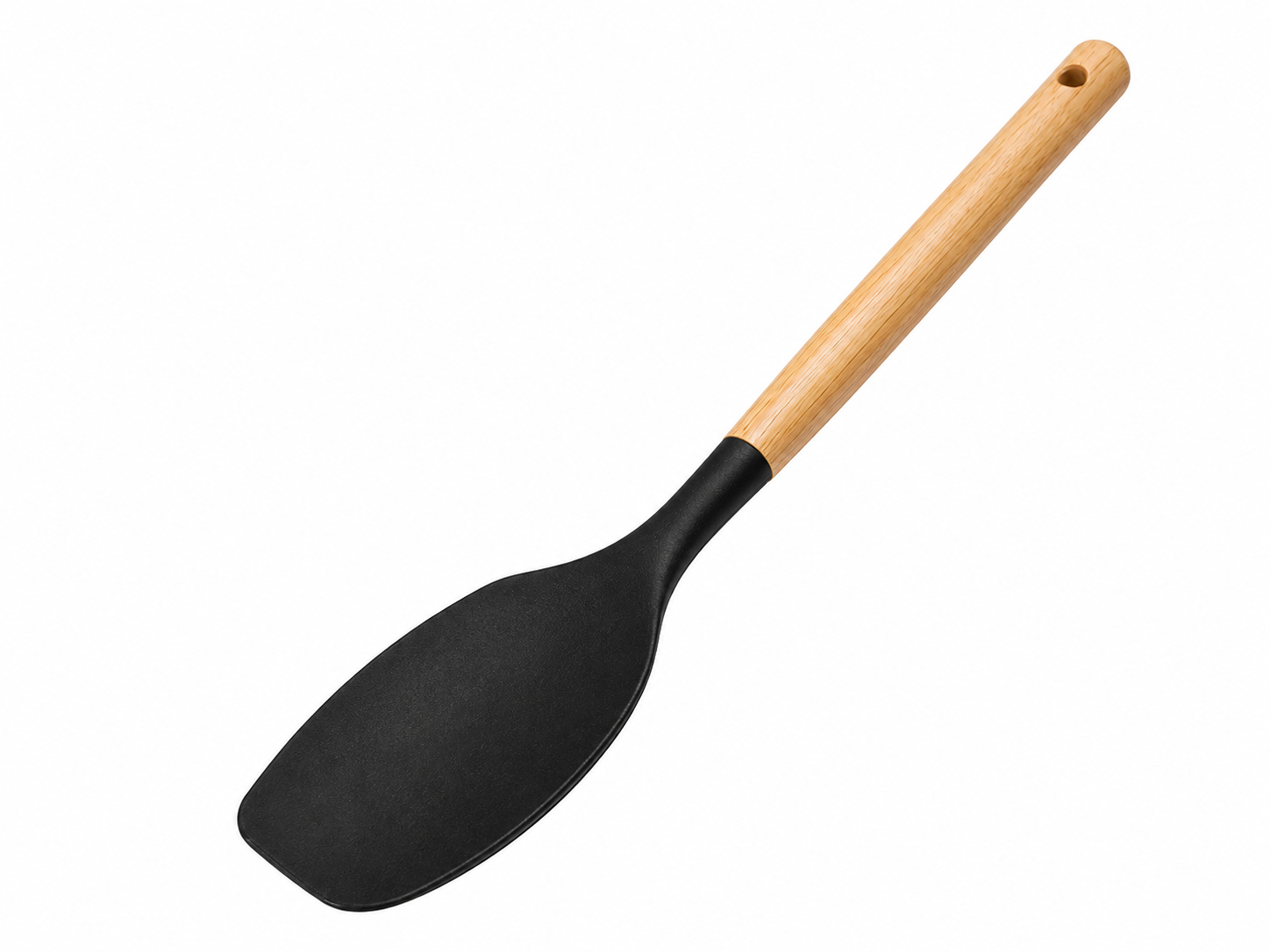 Raspador de Silicone com Cabo de Madeira
